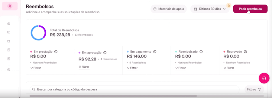 Gif com instruções sobre reembolso via plataforma