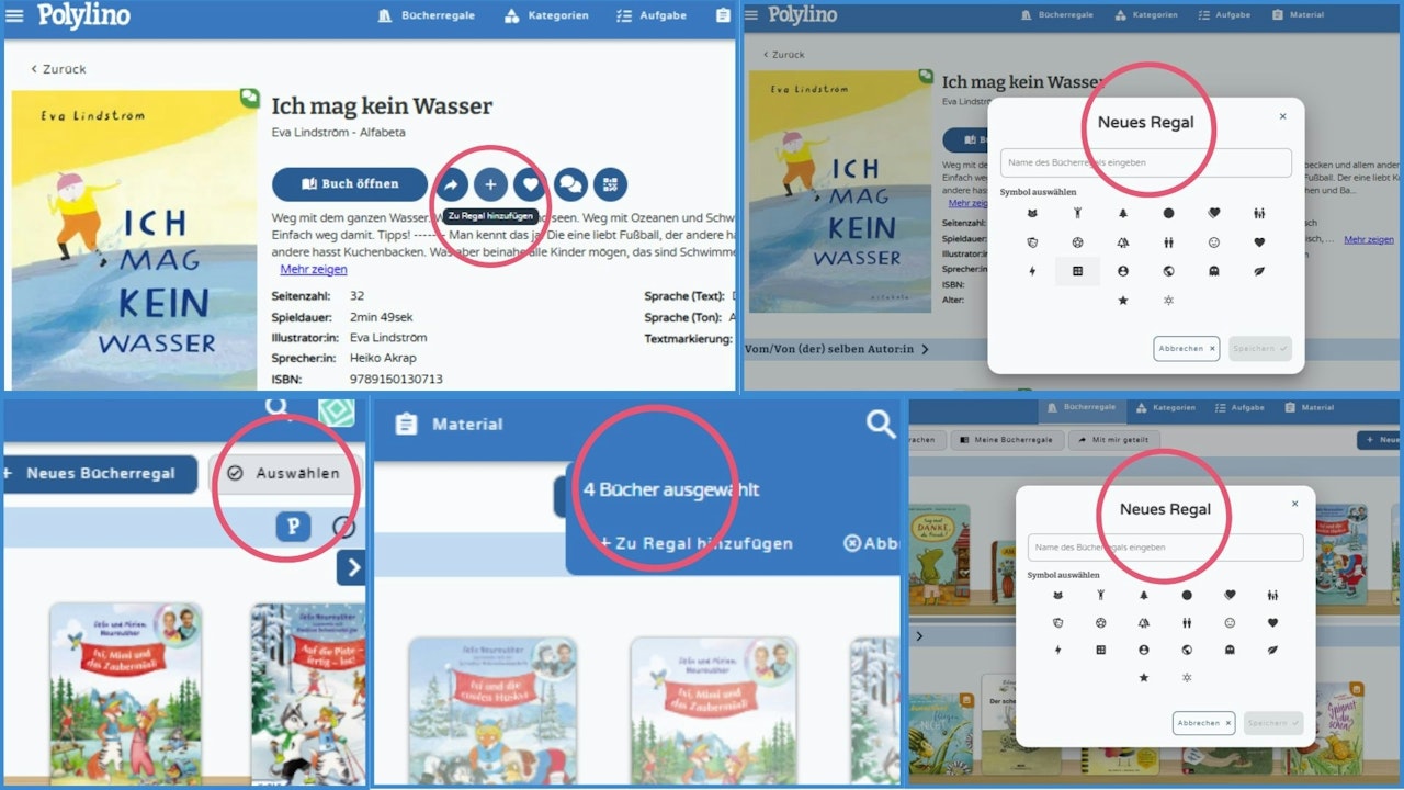 Bücherregal erstellen - klicken Sie zum Vergrößern Bücherregal erstellen