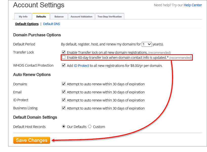 Disable transfer