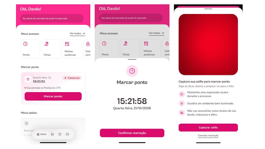 Gif com passo a passo para marcar ponto via aplicativo Flash