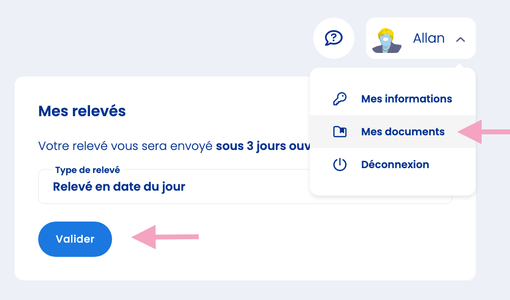 Obtenir mon relevé de situation - click to enlarge Obtenir mon relevé de situation