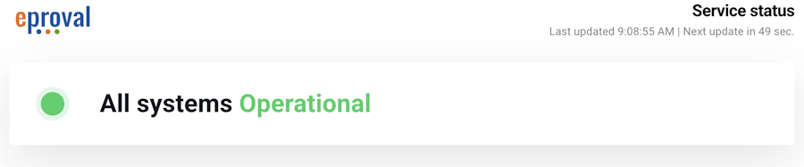 Sjhows the status for the site being Operational.