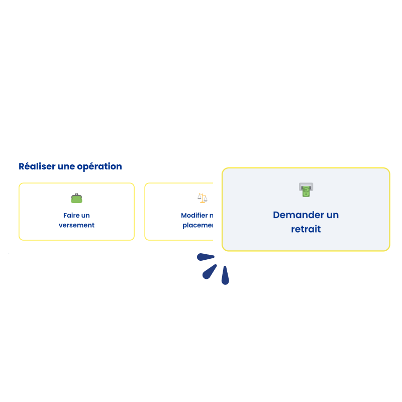 Faire une demande de retrait - click to enlarge Faire une demande de retrait