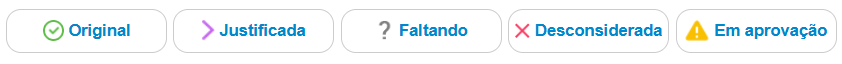 Imagem dos status de espelho de ponto.