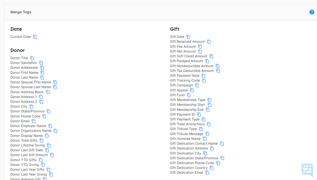 AVAILABLE LIST OF MERGE TAGS ON WORD TEMPLATES - click to enlarge AVAILABLE LIST OF MERGE TAGS ON WORD TEMPLATES