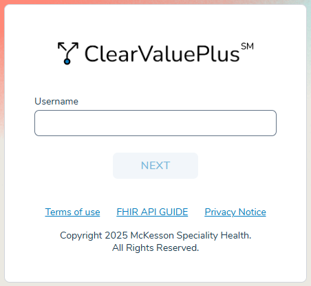 The CVP Username page - click to enlarge The CVP Username page