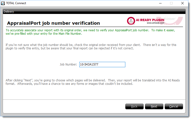 Enter Job Number