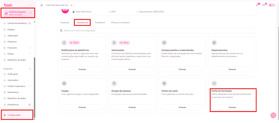Imagem mostra passo a passo para configurar um perfil personalizado