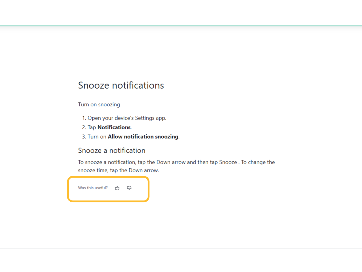 Content feedback module under a step. - click to enlarge Content feedback module under a step.