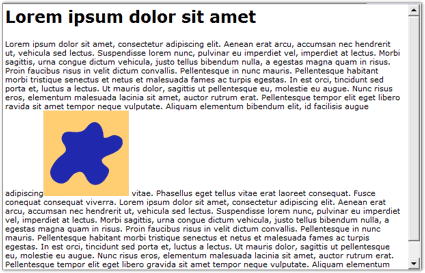 Image placed inline with text in the Content Editor
