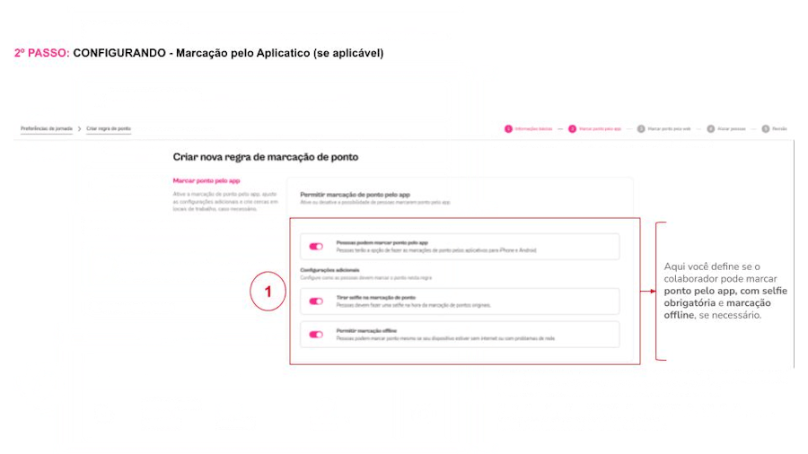 GIF - Passo a Passo Configuração de Marcação de Ponto via APP - Cerca Eletrônica