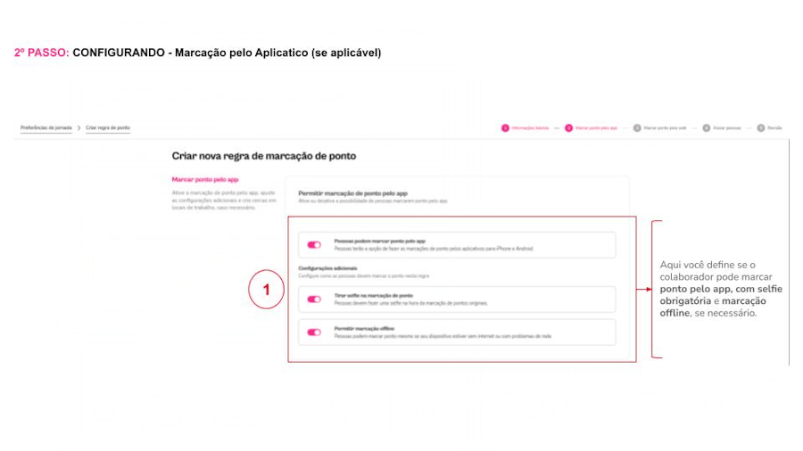 GIF - Passo a Passo Configuração de Marcação de Ponto via APP - Cerca Eletrônica
