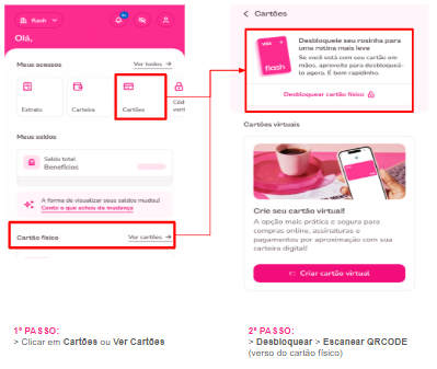 imagem exemplo do processo de ativação de cartão.