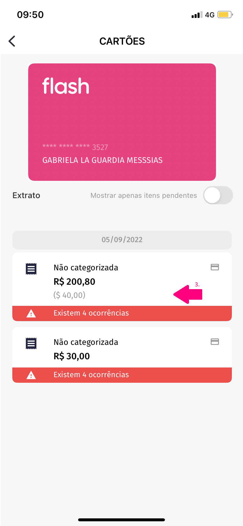 imagem do aplicativo com destaque para despesas exemplos