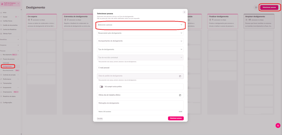imagem da plataforma no menu de desligamento