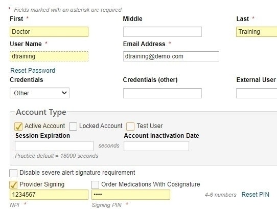Edit User Details as seen by an admin user - click to enlarge Edit User Details as seen by an admin user