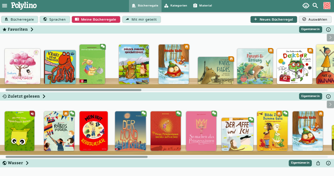 Meine Bücherregale - klicken Sie zum Vergrößern Meine Bücherregale