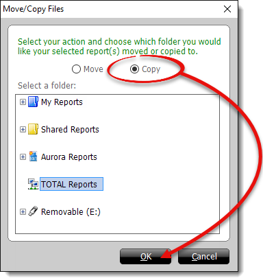 Copy to attached folder