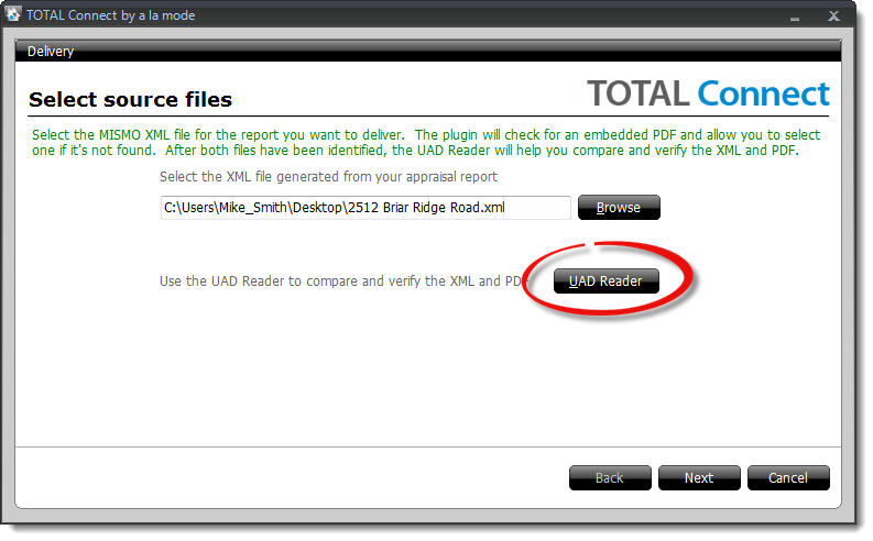 Review XML File In UAD Reader