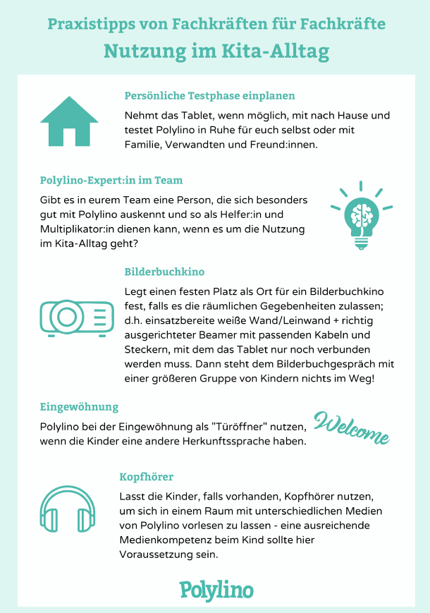 Praxistippts von Fachkräften für Fachkräfte: Nutzung im Kita-Alltag - klicken Sie zum Vergrößern Praxistippts von Fachkräften für Fachkräfte: Nutzung im Kita-Alltag