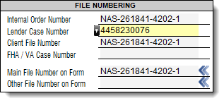 Enter FHA/VA Case Number