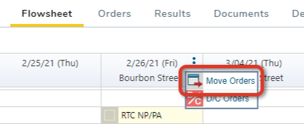 The Flowsheet with the Move Orders column option highlighted - click to enlarge The Flowsheet with the Move Orders column option highlighted