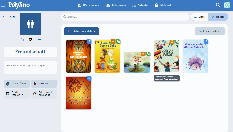 Bücherregal - klicken Sie zum Vergrößern Bücherregal