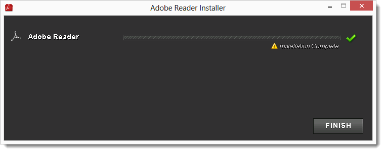 When the install is complete, click Finish