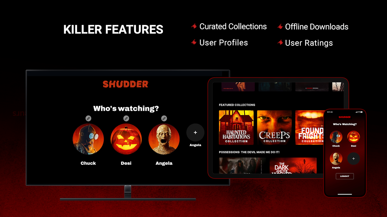 Image of Shudder on various Devices - click to enlarge Image of Shudder on various Devices