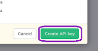Create API Key button