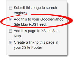 Add this to your Google/Yahoo Site Map RSS Feed