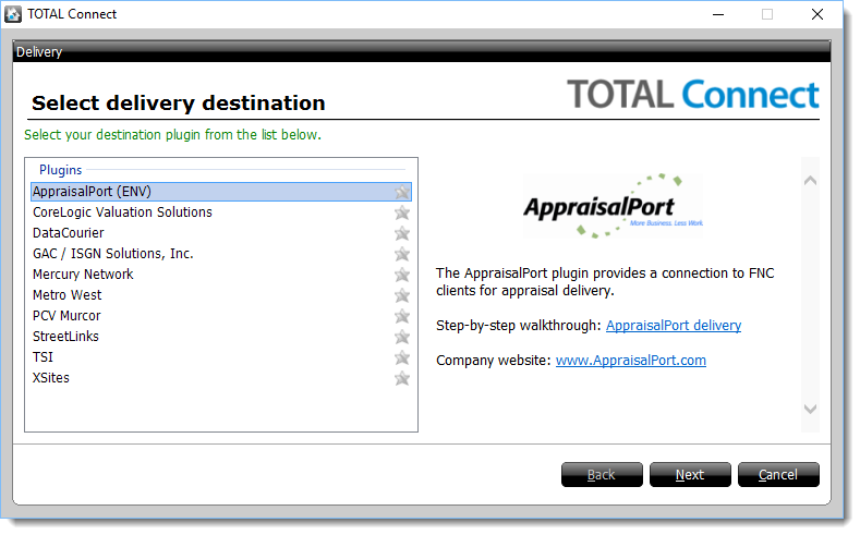 Select AppraisalPort