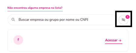 Imagem exemplo de empresa oculta na plataforma Flash