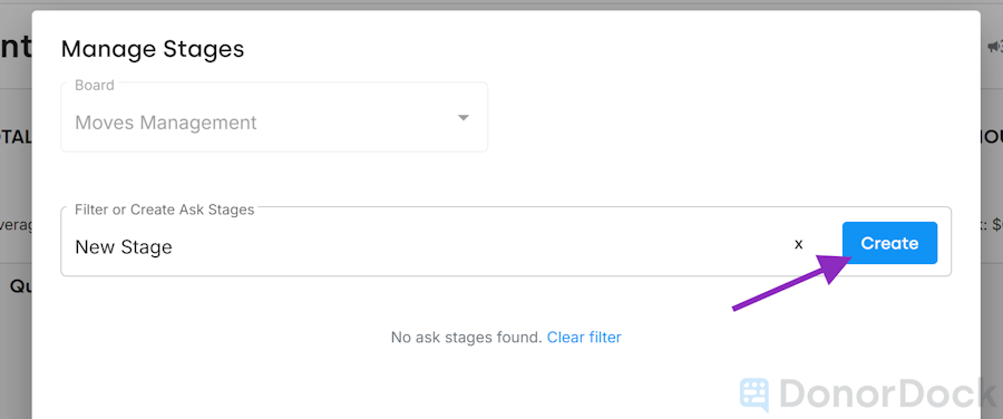Create Action for New Stage