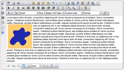 The results as they appear in the Content Editor