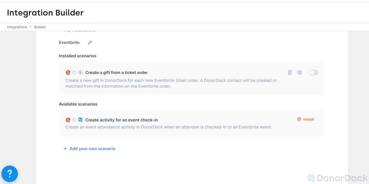EVENTBRITE PREBUILT SCENARIO INSTALLATIONS - click to enlarge EVENTBRITE PREBUILT SCENARIO INSTALLATIONS