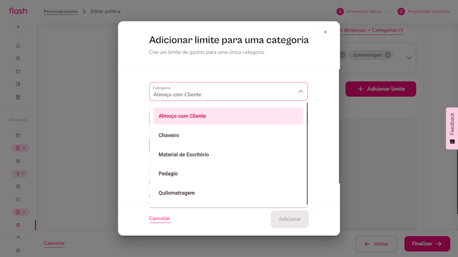 adicionar a categoria