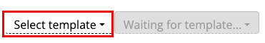 Select template dropdown menu shown.