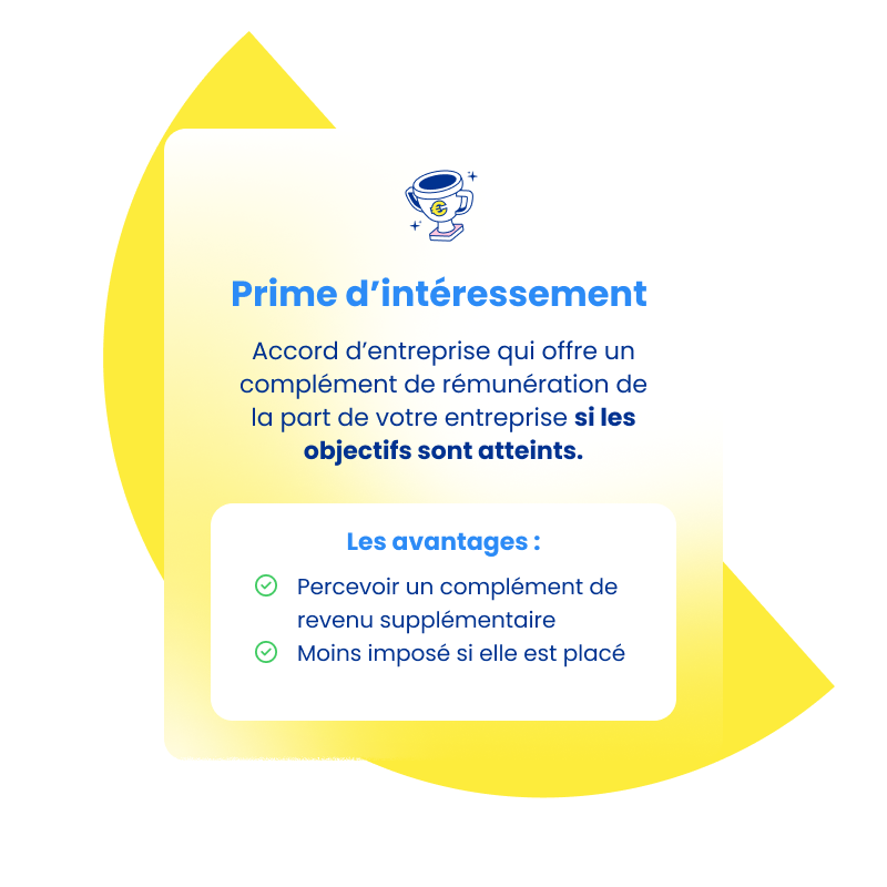 Description prime d'intéressement - cliquez pour agrandir Description prime d'intéressement