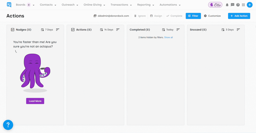 GIF showing navigating to the Templates Library through the settings menu icon