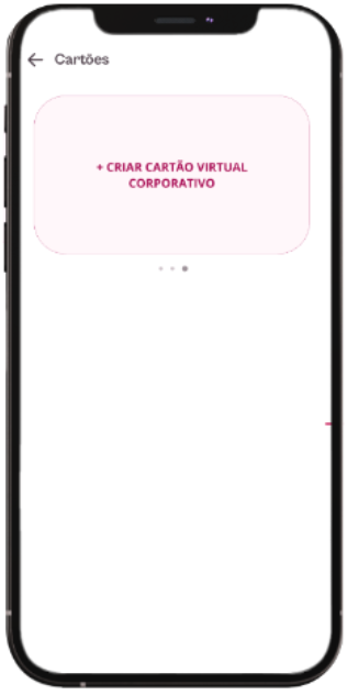 Cartão Virtual Corporativo. Colaborador criando o cartão virtual.