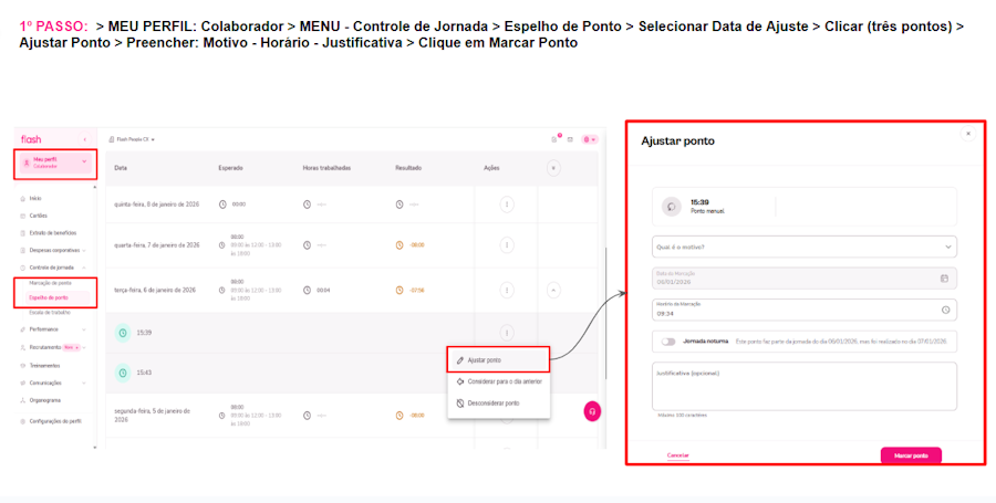 Print - Passo a Passo - Como Ajustar Ponto da Plataforma CDJ