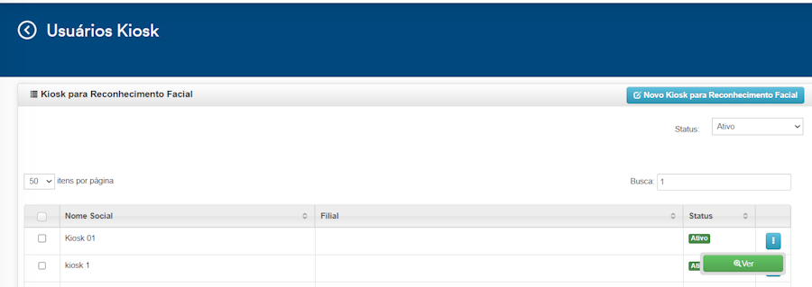 imagem do menu Usuários Kiosk