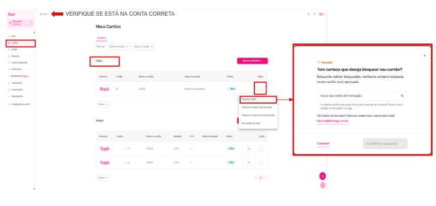 imagem com instruções para bloquear via app