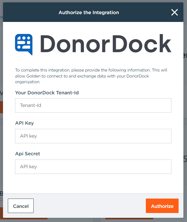golden authorization pop up - click to enlarge golden authorization pop up