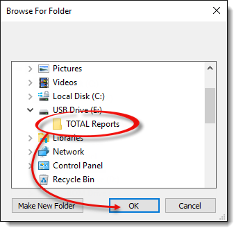 Browse and select folder