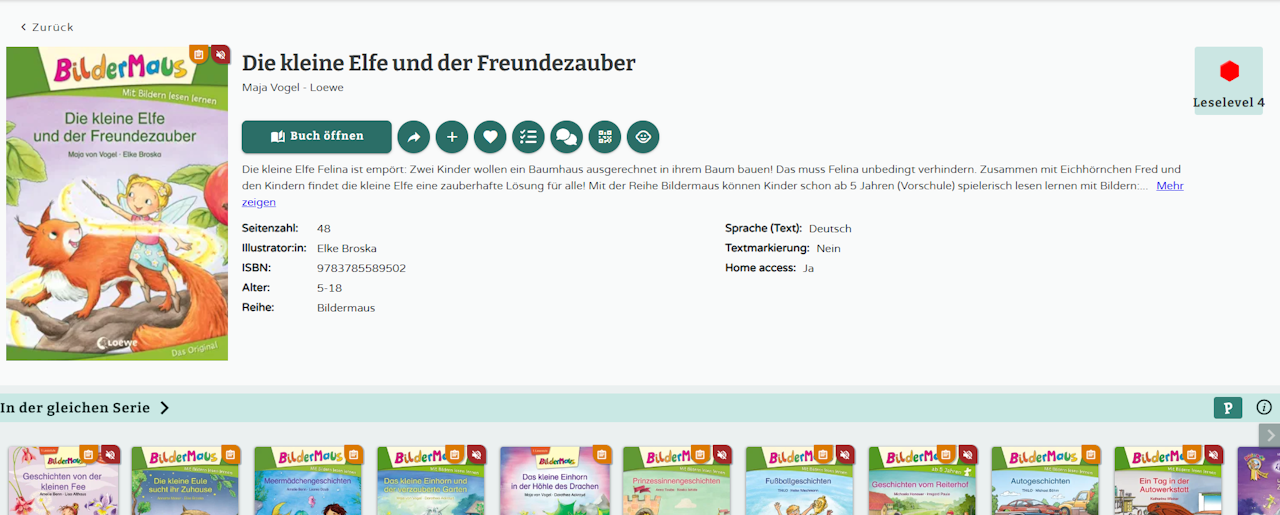 "Die kleine Elfe und der Freundezauber" - klicken Sie zum Vergrößern "Die kleine Elfe und der Freundezauber"