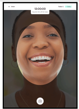 imagem exemplo da tela de reconhecimento facial