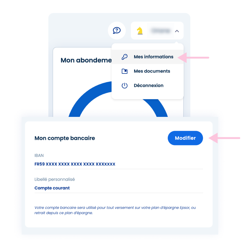 Modifier mes informations bancaires - click to enlarge Modifier mes informations bancaires