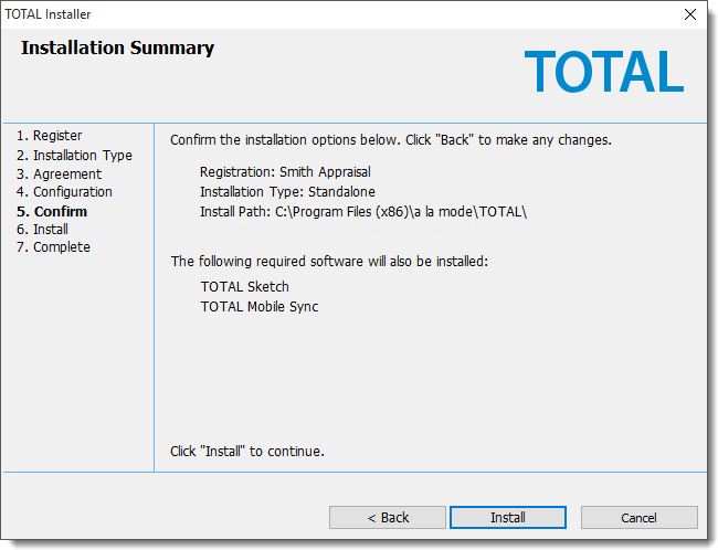 Installation Summary